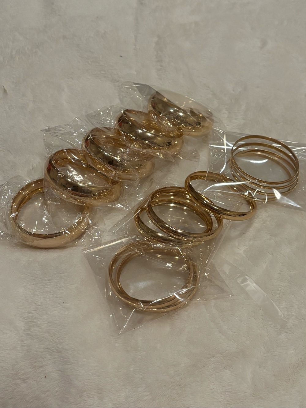 Gold Tone Stackable Women’s Bracelet Bangle Set
